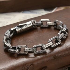 Vine Scroll Viking Chain Link Bracelet